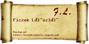 Ficzek László névjegykártya