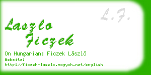 laszlo ficzek business card